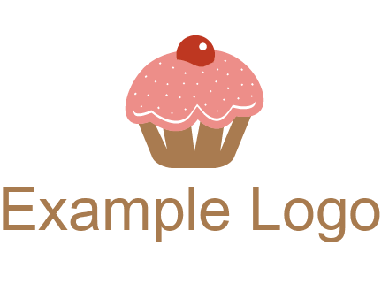 cute cupcake illustration food logo