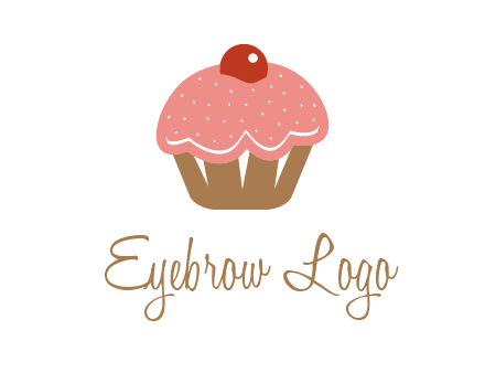 cute cupcake illustration food logo