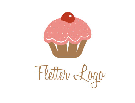 cute cupcake illustration food logo