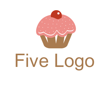 cute cupcake illustration food logo