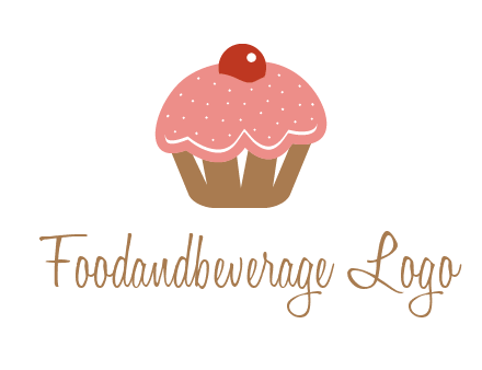 cute cupcake illustration food logo