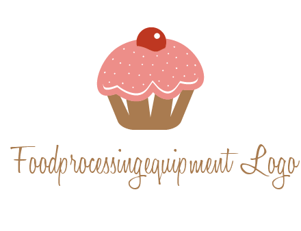 cute cupcake illustration food logo