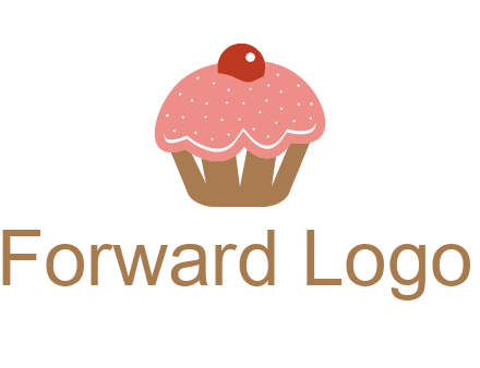 cute cupcake illustration food logo