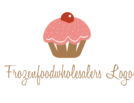 cute cupcake illustration food logo