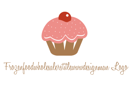 cute cupcake illustration food logo