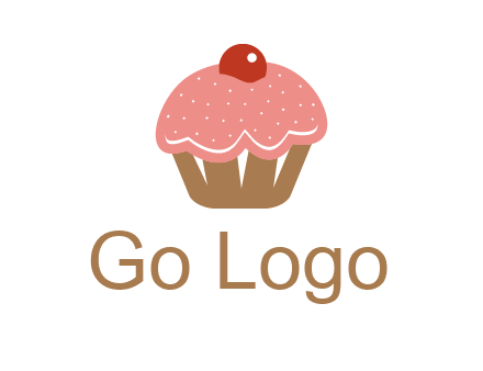 cute cupcake illustration food logo