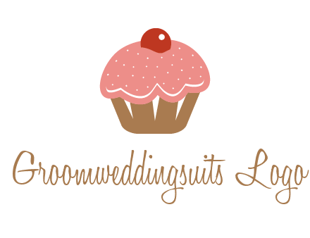 cute cupcake illustration food logo