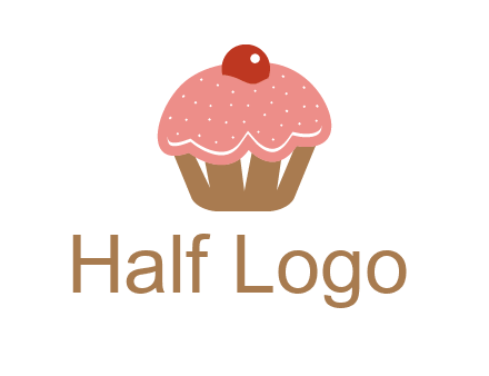 cute cupcake illustration food logo