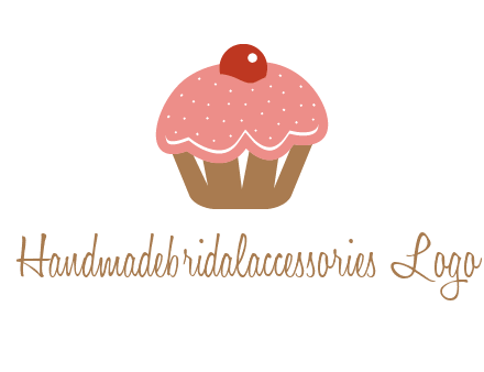 cute cupcake illustration food logo