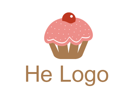 cute cupcake illustration food logo
