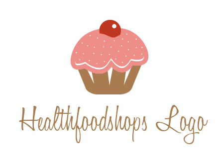 cute cupcake illustration food logo