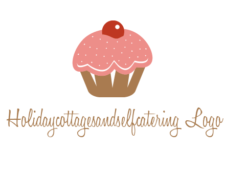 cute cupcake illustration food logo