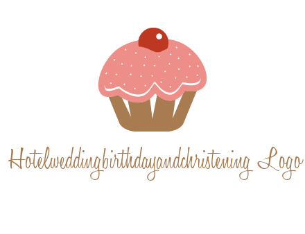 cute cupcake illustration food logo