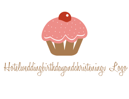 cute cupcake illustration food logo