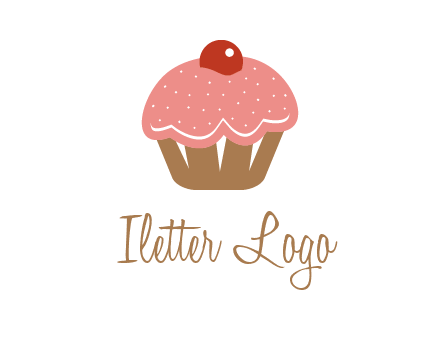 cute cupcake illustration food logo