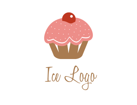 cute cupcake illustration food logo