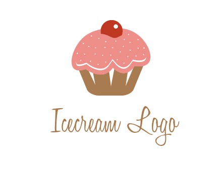 cute cupcake illustration food logo