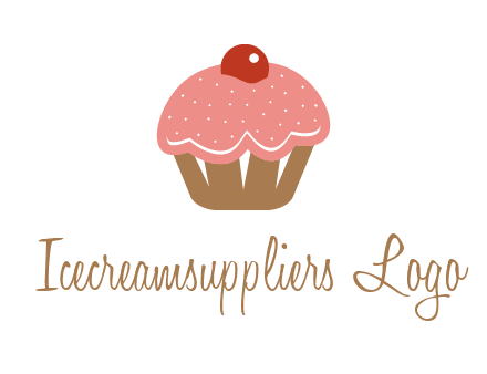 cute cupcake illustration food logo