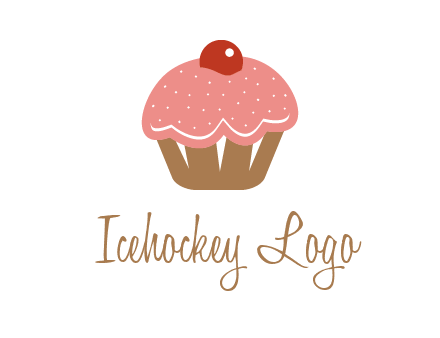 cute cupcake illustration food logo