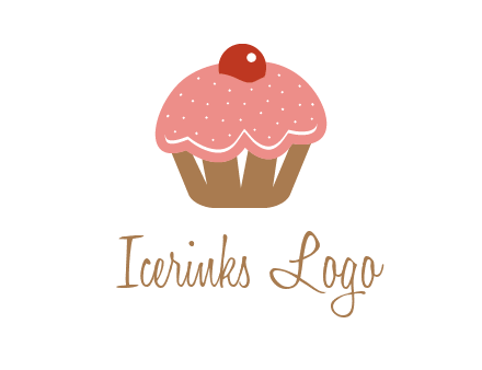 cute cupcake illustration food logo