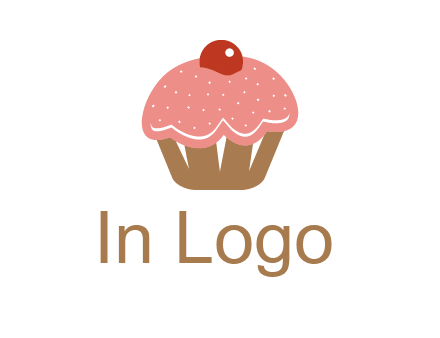 cute cupcake illustration food logo