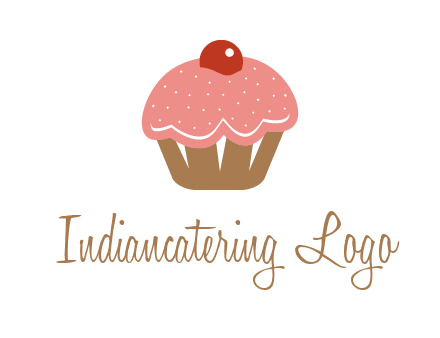cute cupcake illustration food logo