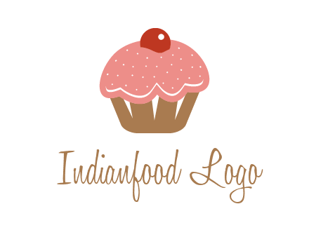 cute cupcake illustration food logo