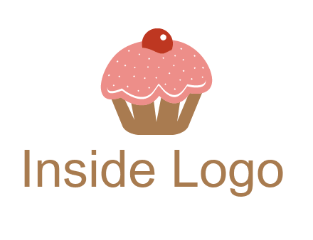 cute cupcake illustration food logo