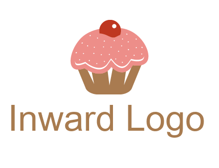 cute cupcake illustration food logo