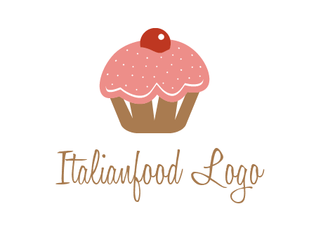 cute cupcake illustration food logo