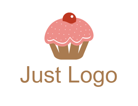 cute cupcake illustration food logo