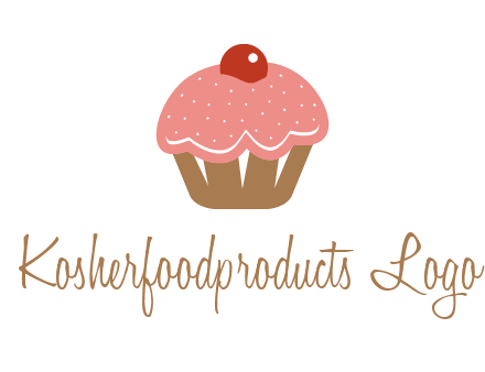 cute cupcake illustration food logo