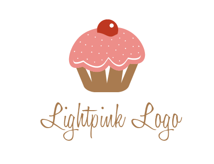 cute cupcake illustration food logo