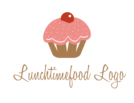 cute cupcake illustration food logo