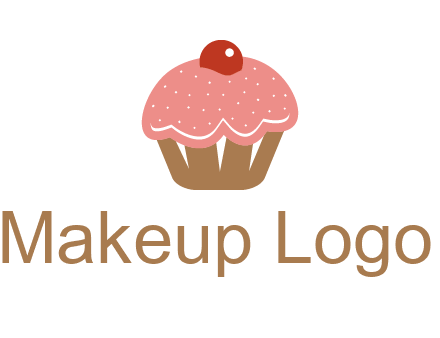 cute cupcake illustration food logo