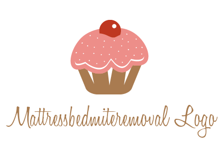 cute cupcake illustration food logo