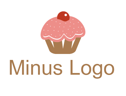 cute cupcake illustration food logo