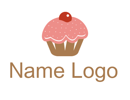 cute cupcake illustration food logo