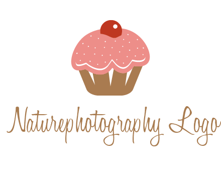 cute cupcake illustration food logo
