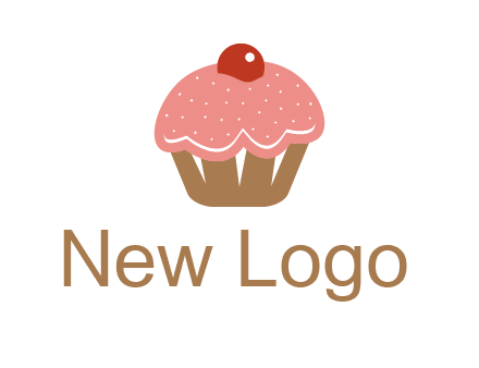 cute cupcake illustration food logo