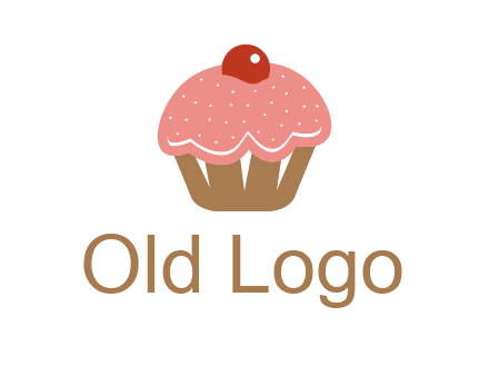 cute cupcake illustration food logo