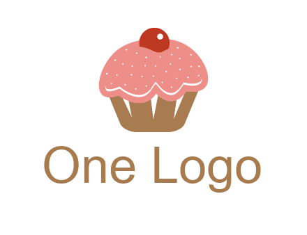 cute cupcake illustration food logo