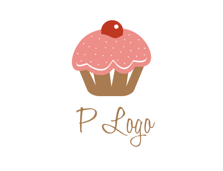 cute cupcake illustration food logo