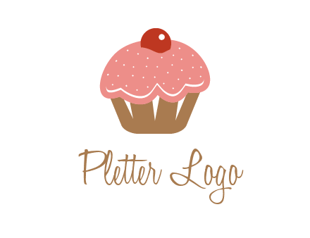 cute cupcake illustration food logo