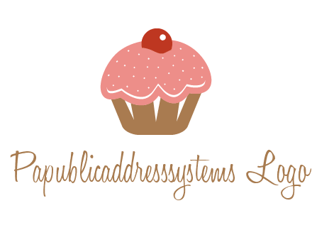 cute cupcake illustration food logo