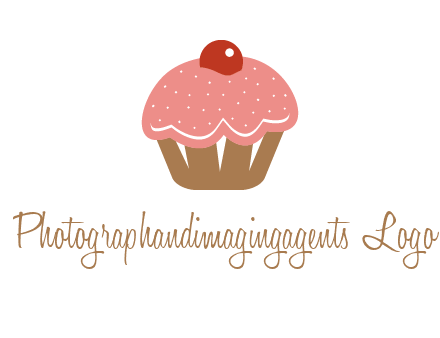 cute cupcake illustration food logo
