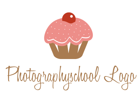 cute cupcake illustration food logo