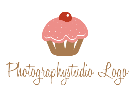 cute cupcake illustration food logo