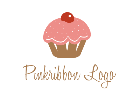 cute cupcake illustration food logo