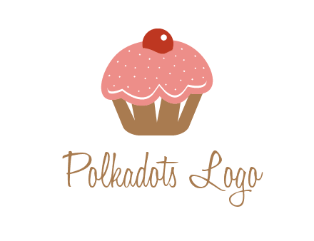 cute cupcake illustration food logo